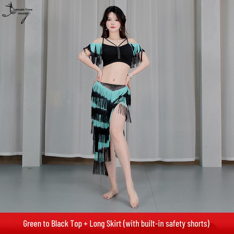 

Belly Dance 2025 Spring/Summer Tassel Performance Costume Set L