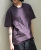 SLOWACID Washed Stamp Short Sleeve T-Shirt [Dark Purple]