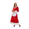 LYRIA New Christmas Adult Plush Edge Dress Women's Holiday Party Costume Santa Claus Cosplay Hat Apron Set Performance Costume