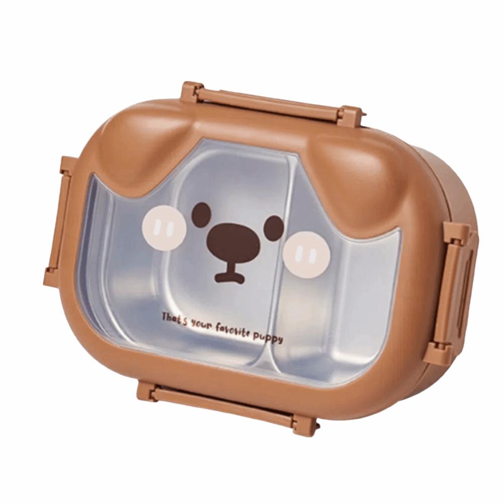 

Cartoon Food Storage Crisper Leak-proof Fresh-Keeping Box Portable Divides Food Container Camping коричневый