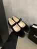 Fashion IPPEUM Velvet Ballet Flats For Women Buckle Round Toe Flat 2025 New Fashion Mary Janes Shoes