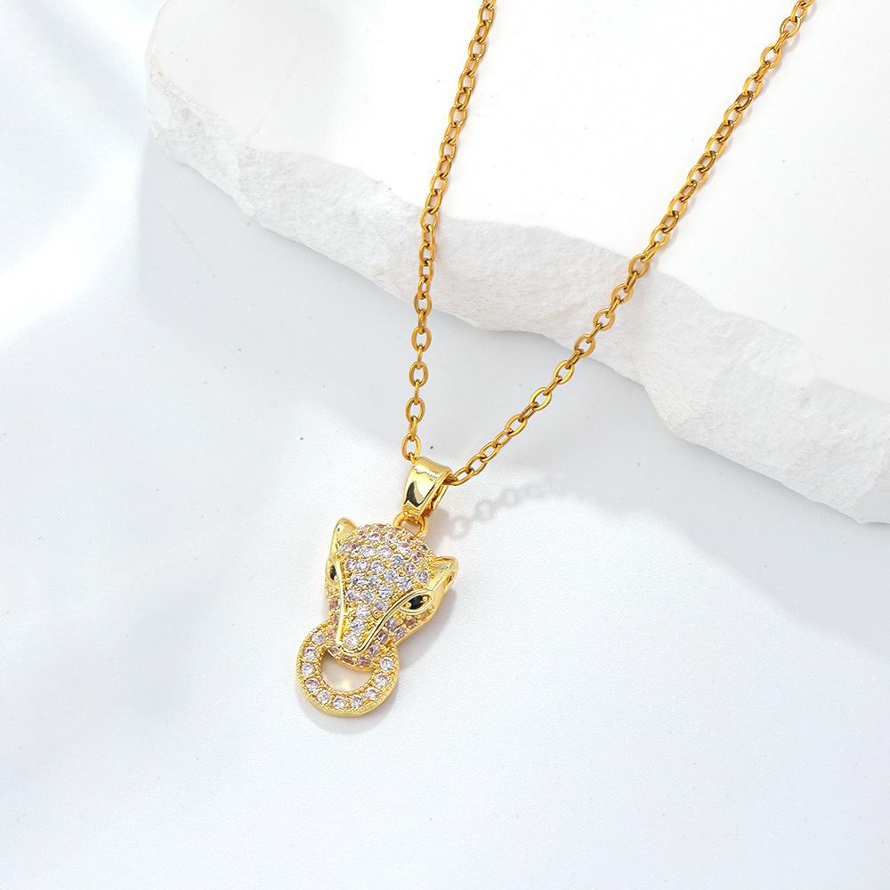 

Fishtail Diamond Pendant Titanium Necklace for Women - European & American Design, Light Luxury, Versatile Clavicle Chain