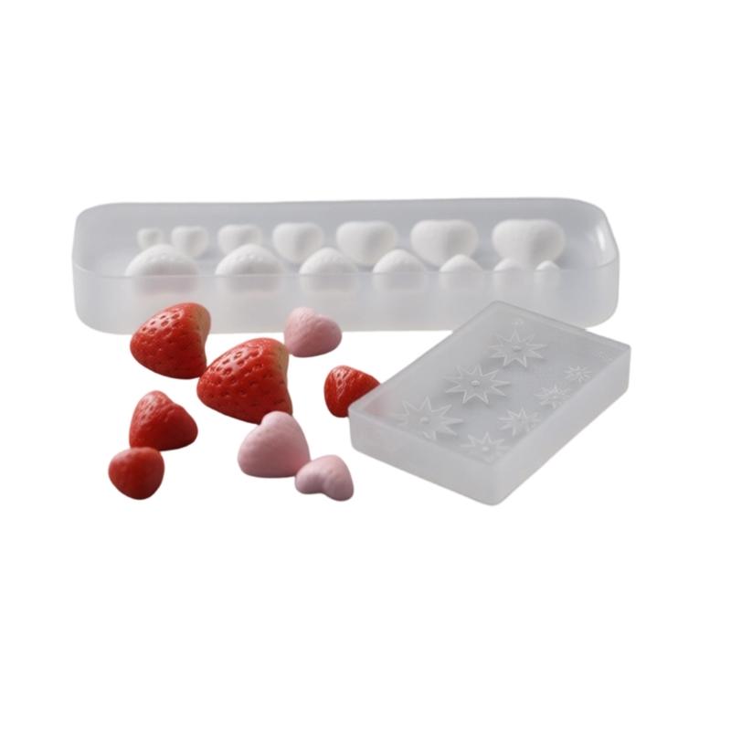 Flexible And Sturdy Silicone Strawberry Clay Mould For Handmade Jewelry And Art Projects S