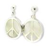 Les Trésors De Lily [G6455] - Silver 'Peace' Mother-of-pearl Earrings