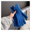 Knitted Candy Color Gloves with Fingers Exposed Fingers Touch Screen Imitating Hanharajuku Wind Protecting Wrists Autumn and Winter