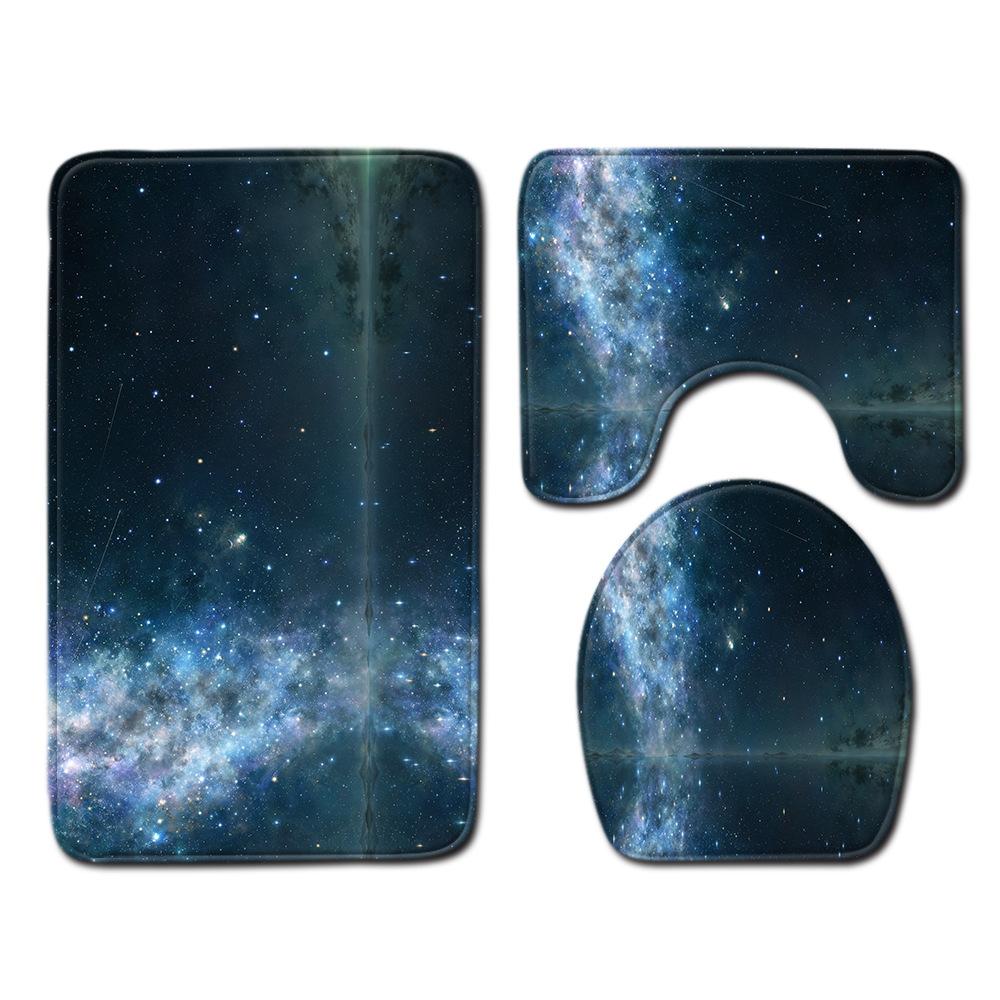 Star Bathroom Floor Mat Toilet Three-Piece Set