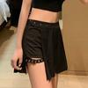 Women Fashion Casual Solid High Waist Ruffled Frenulum Zipper Short Skirt