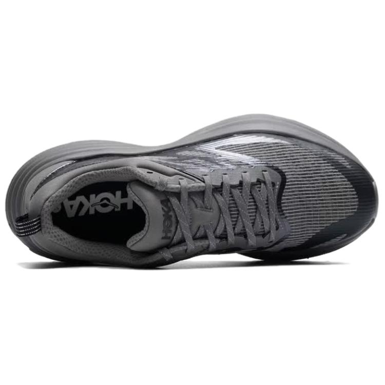 HOKA One One Bondi 8 Fabric Support Running Shoes Unisex Gray 1178715-GVLM
