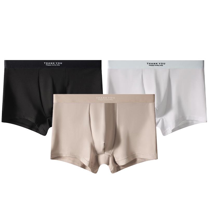 Men's Ice Silk Breathable Summer Boxer Briefs: Youthful, Simple, Comfortable Sportswear