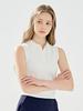 LORDLOAR Signature Collared Sleeveless Knit White
