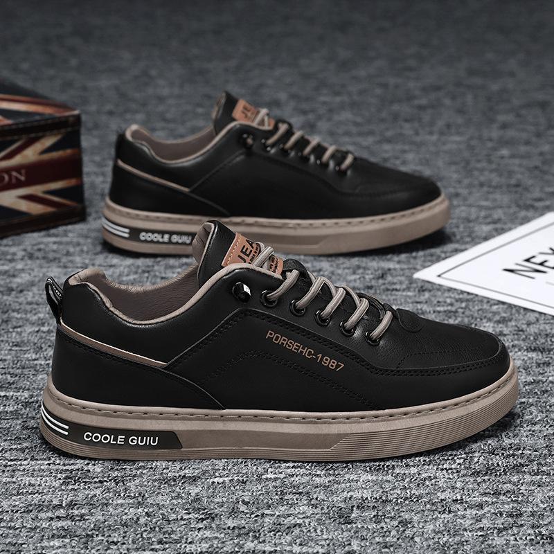 

Мужская обувь на одной педали новая весенняя тенденция дышащие кеды мужская повседневная кожаная обувь универсальные маленькие белые модные туфли 44