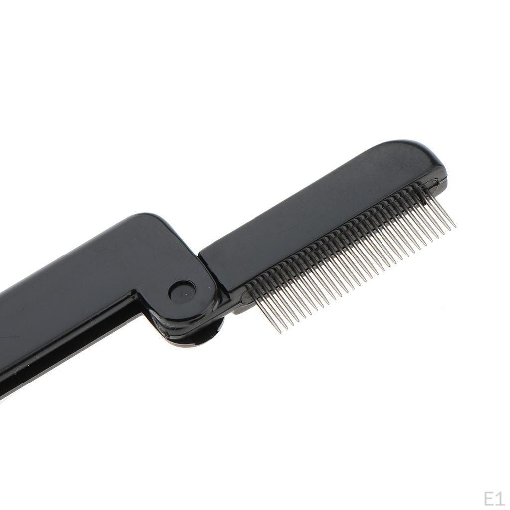 Stainless Steel Folding Comb Eyebrow Shaper Brush Makeup Tools