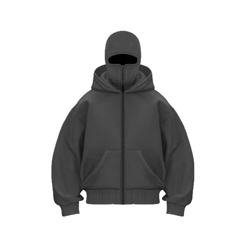 Trendy Unisex Double-Layer Hooded Zipper Sweatshirt for Autumn/Winter
