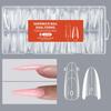 256Pcs Sandwich Dual Nail Mode For Nail Extension Almond Coffin 16 Size Reusable Top Bottom Forms Nail Art Extension Tools