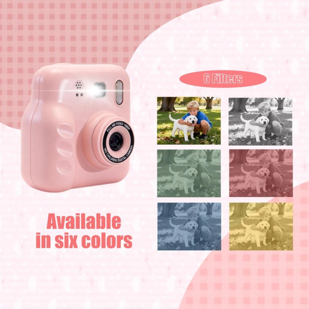 Kinder-Thermodruckkamera, Kann Fotos machen und Videos aufnehmen, Mini Tragbares Lernspielzeug für Schüler/Polaroid-Kamera, Sofortbild
