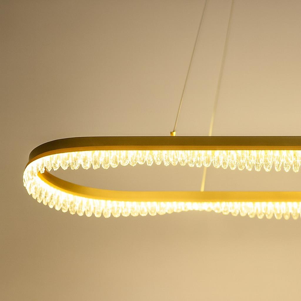 Lampa Wisząca Nowoczesna Złota Dekoracyjna Led 45W Preciosa Milagro