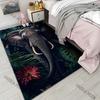 1PC Rainforest Elephant Carpet for Living Room Bedroom Bedside Floor Mat Sofa Table Area Rugs Home Decor Luxury Gifts