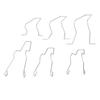 5ZHSFULLKIT 6PCS Steel Headlamp Headlight Dip Dipped Beam Head Lamp Bulb Retaining Spring Clip Clamp for H1 H3 H4 H7