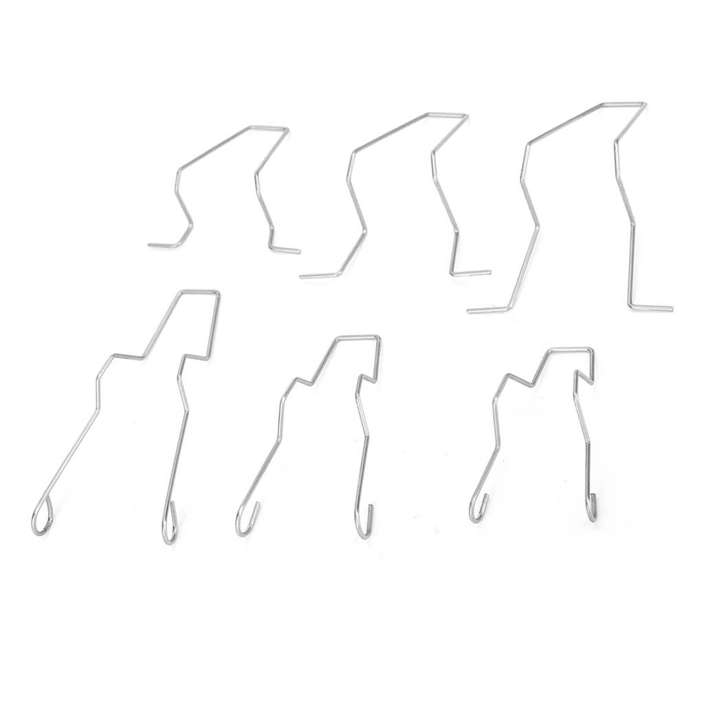5ZHSFULLKIT 6PCS Steel Headlamp Headlight Dip Dipped Beam Head Lamp Bulb Retaining Spring Clip Clamp for H1 H3 H4 H7