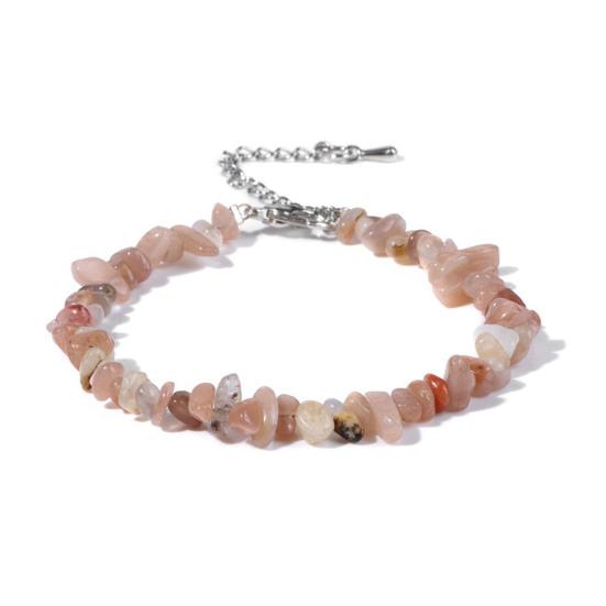 Women Bracelet Irregular Beads Decor Adjustable Length Non-fading Bracelet Wrist Jewelry Versatile