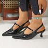 Fashion Pointed Toe Women Sandals High Heels Shoes Slippers Sexy Slingback 2025 Trend Dress Leather Shoes Summer Elegant Sandalias Mujer