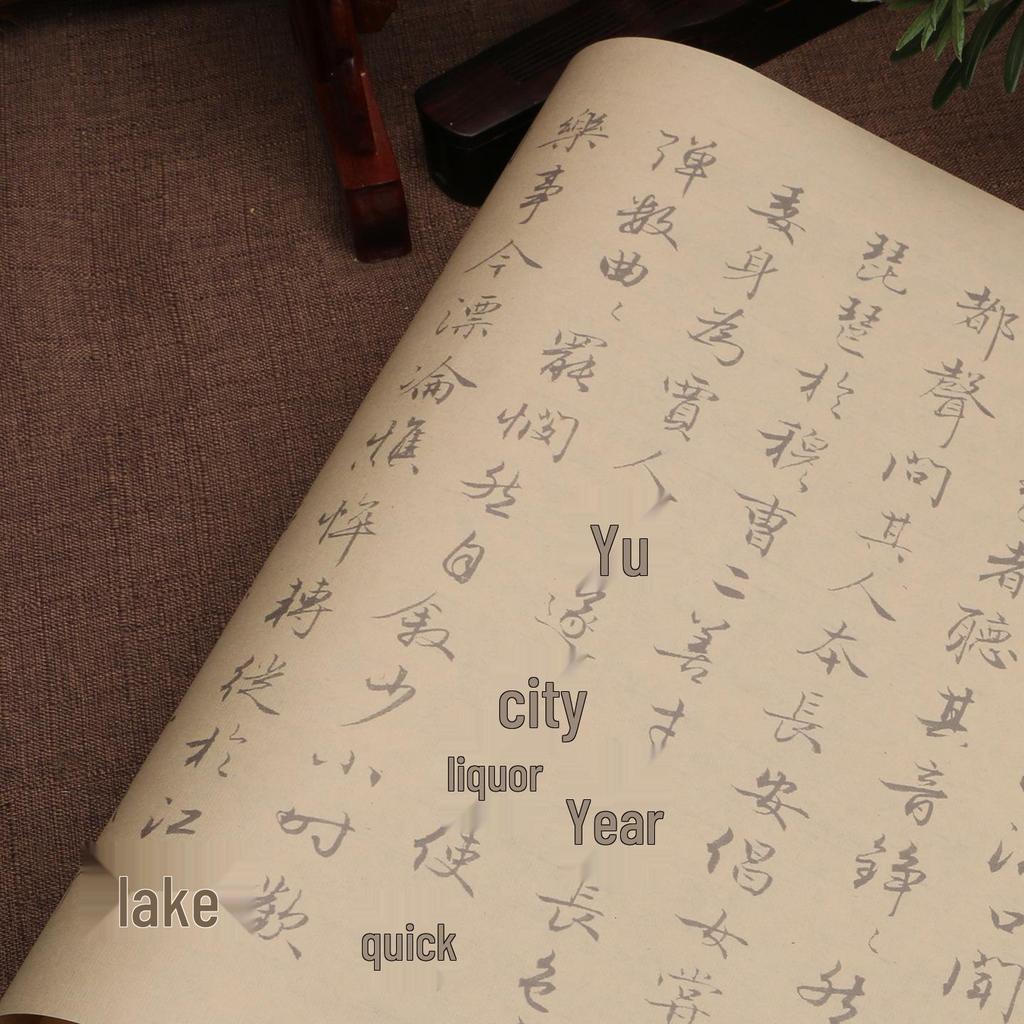 Chen Guozhao Cursive Calligraphy Practice Book: Red Outlined Xuan Paper with Brush for Beginners