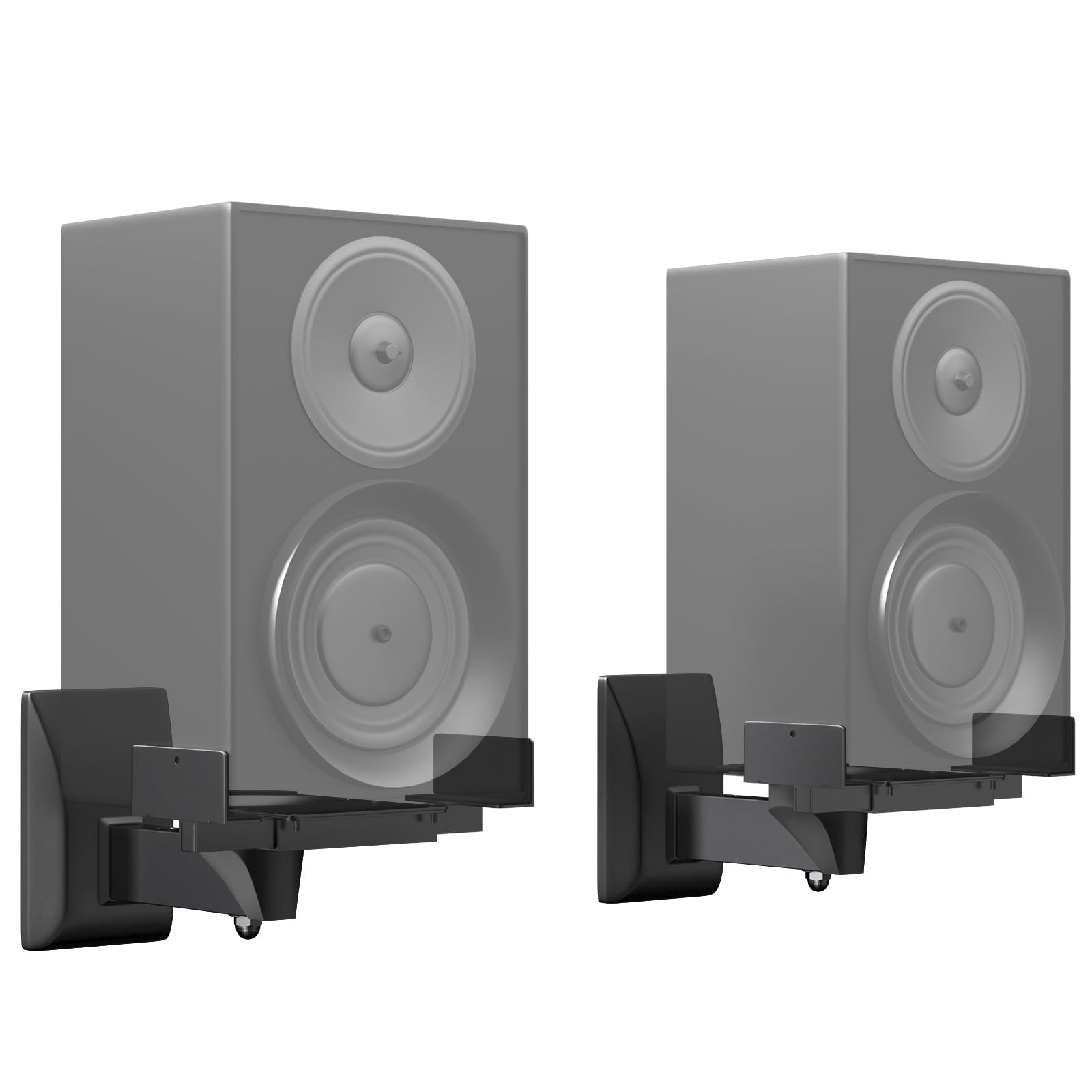 

WORLDLIFT Большой настенный кронштейн для динамика Грузоподъемность 25 кг Регулируемый размер для динамика Настенный кронштейн для динамика Набор из 2 кронштейнов, каждый, 140-280 мм, подставка, 8° чёрный