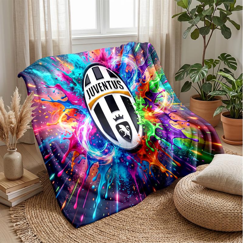 Juventus FC Themen-Decke Weiche Flanell-Decke Plüsch-Überwurf Gemütliche Sofa-Bett-Decke für Wohnkultur