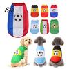 Lightweight Dog Clothing Summer T-Shirt Cute Soccer Print Sleeveless Puppy Vest Fan Matching Outfit Soft Breathable for Small Medium Dogs Cats Stylish