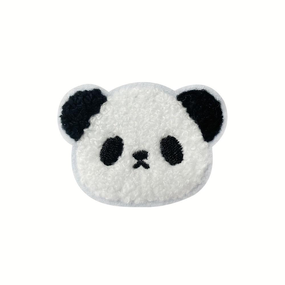

Adorable Panda Face On Patches, White - Perfect for DIY Clothing & Accessory Decor | Ideal for Jeans, Dresses, Bags & More | Versatile All-Season Use белый