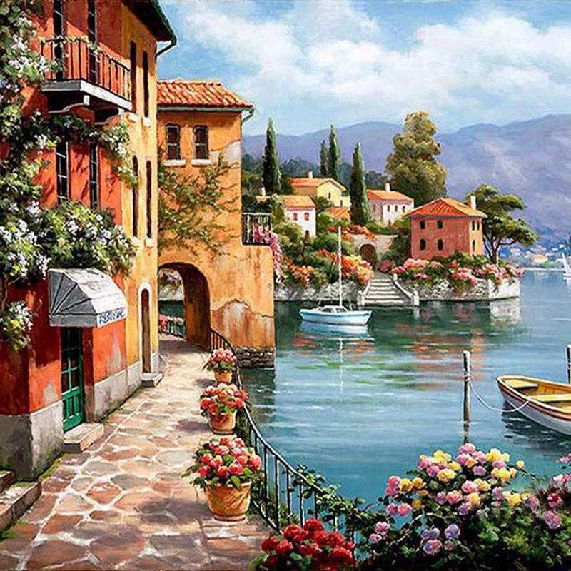 DIY Paint By Number Kit Digital Oil Painting For Adult Kids Scenery Home Decor DIY Paint By Number Kit Digital Oil Painting For Adult Kids Scenery Home Decor