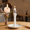 Halloween Ghost Long Pole Candle Gothic Ghost Candles Table Decorations Entryway Mantel Party Atmosphere Arrangement Candles