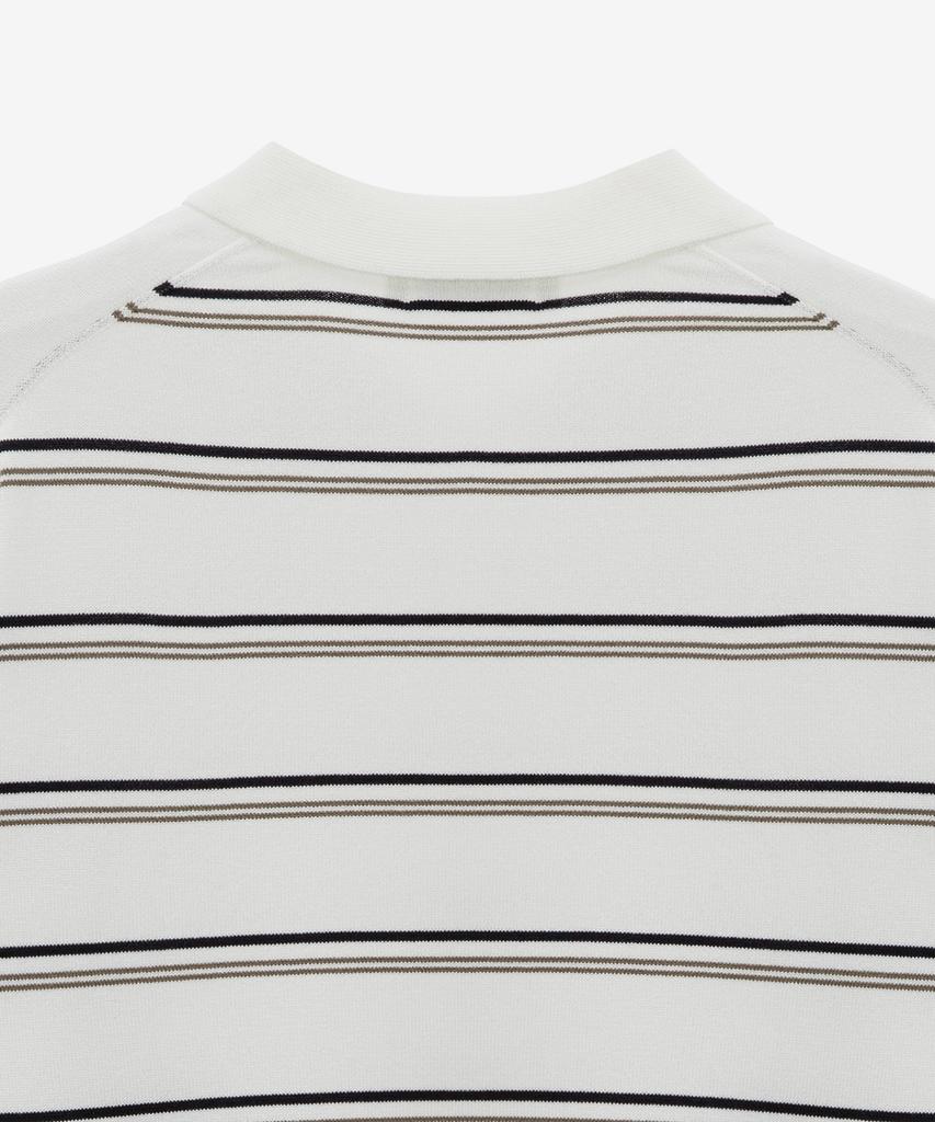 MINDBRIDGE [Couture] Striped Semi-Overfit Collared Knit