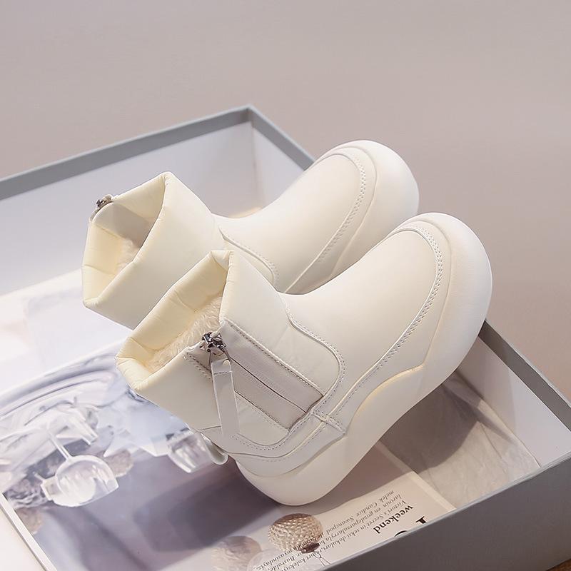 

Дівчачі зимові чоботи 2025 Зимові Нові Дитячі Великі Бавовняні Черевики Середнього та Старшого Віку Флісові Утеплені Північно-Східні Водонепроникні Бавовняні Чоботи 38