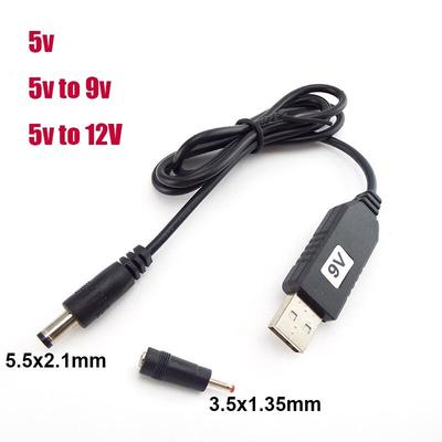 USB 5V a DC 5V 9V 12V 3.5mm Power Boost Line Step UP Modulo Connettore USB Convertitore Cavo adattatore di alimentazione 2.1x5.5mm