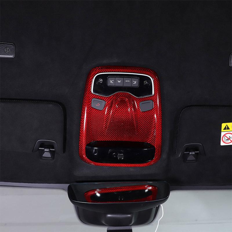 For Lotus EMIRA - Real Carbon Fiber Car Roof Reading Light Decorative Panel Sticker Car Interior Accessories
