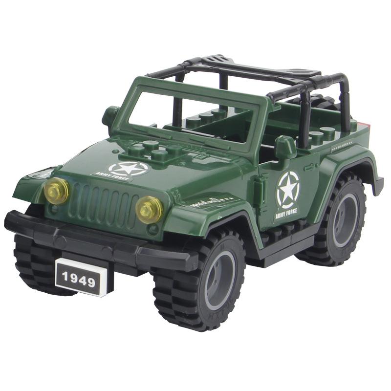DIY Off-Road Jeep Model Kit - Military Building Blocks for Kids