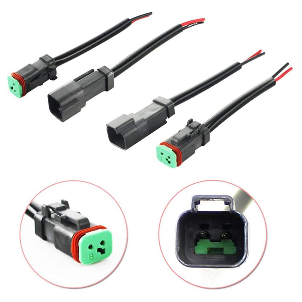 Car Deutsch DT Pigtail Kit Professional Male Female Connector Adapter Wiring Harness for LED Work Light Bar