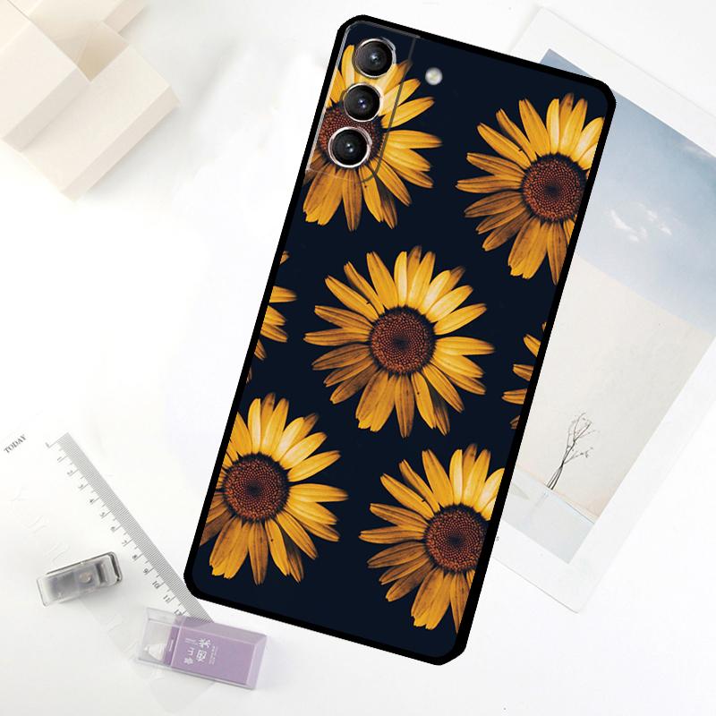 Sunny Sunflower Phone Case For Samsung Galaxy S25 S26 Ultra S20 S21 S22 S23 S24 Ultra S10 Plus S25 FE Cover