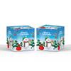 6pcs/set Decoration Supplies Cartoon Paper Box Christmas Packaging Box Snowman 3D Buckle Box