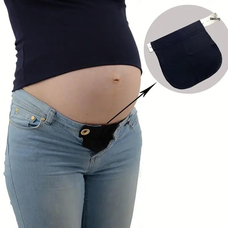 Elastic Cotton Maternity Waist Extender - Adjustable Belly Expansion Belt