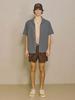 Wave Seoul Compression Open Collar Shirt Gray