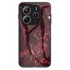 For Xiaomi Redmi Note 14 5G Case Marble Pattern Tempered Glass+PC+TPU Protective Phone Cover