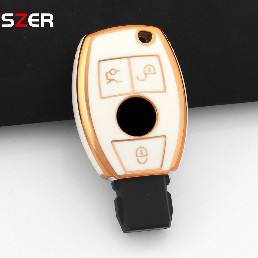 Tpu Car Key Case Shell Cover Fob For Mercedes Benz Cla Gla Glc Glk W176 W463 W251 A B C E S Class W204 W211 Accessories