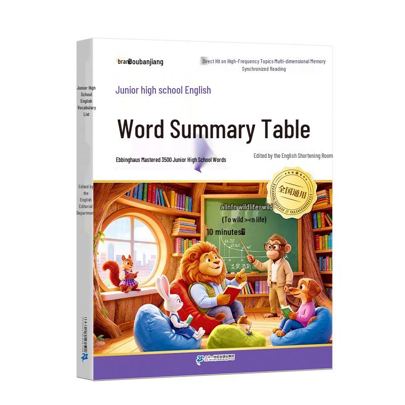2026 Edition Junior High English Vocabulary Summary: Memorize 3500 Words for Middle School Entrance Exam.