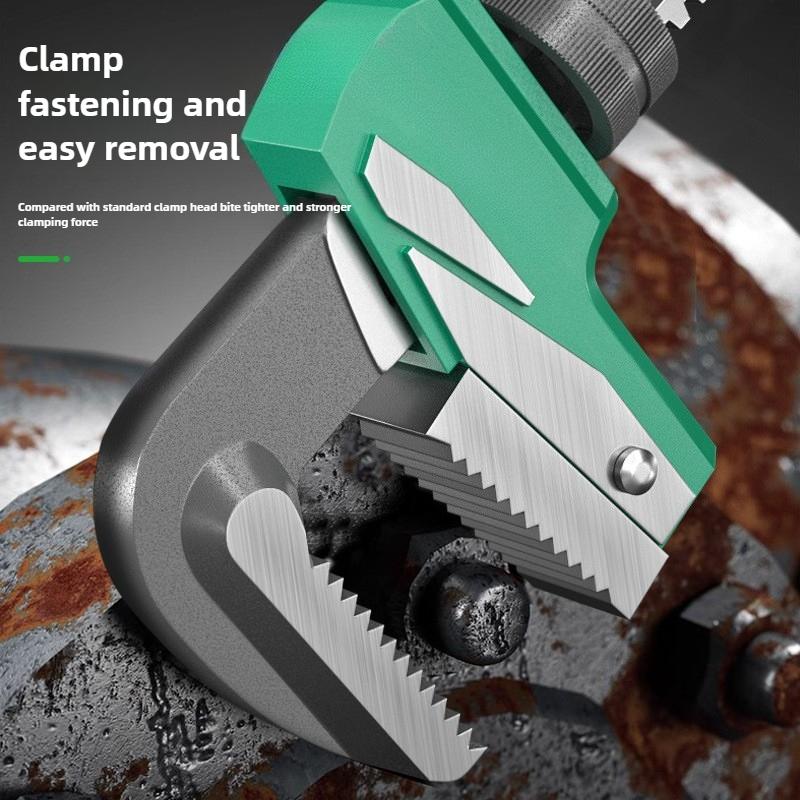 Right-Angle F-Type Wrench Plumbing  Wide Jaw Opening Adjustable Universal Torque Spanner Plumber Auto Repair Tools