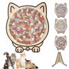 135pcs Cat-shaped Wooden Jigsaw Puzzle Unique Irregular Puzzle Pieces Game Birthday Xmas Gifts for Cat Lovers Home Decorations