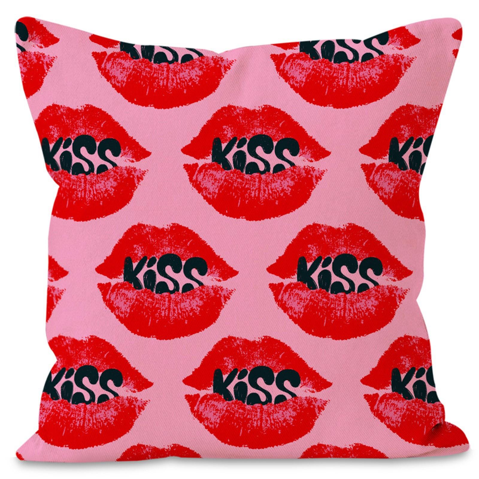 

Valentine s Day Couple Love Sofa Pillow Cover Home Decoration Pillow Cover Linen Printed Cushion Cover One Size
