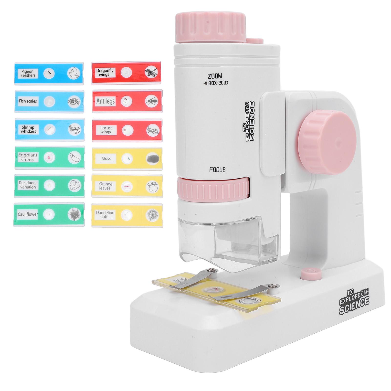 

Kids Microscope Portable Miniature Microscope High Definition Science Experiments Set for School синій