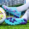 New Fashion Printed Childrens Football Sneakers Size 33-43 Long Spikes Futsal Cleats Boys Professional Soccer Shoes Kid Trainers